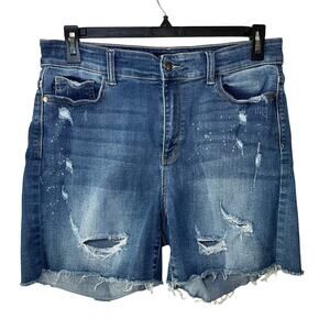 Judy Blue JB15202MD Distressed Raw Hem 5" Inseam Denim Jean Size 2XL